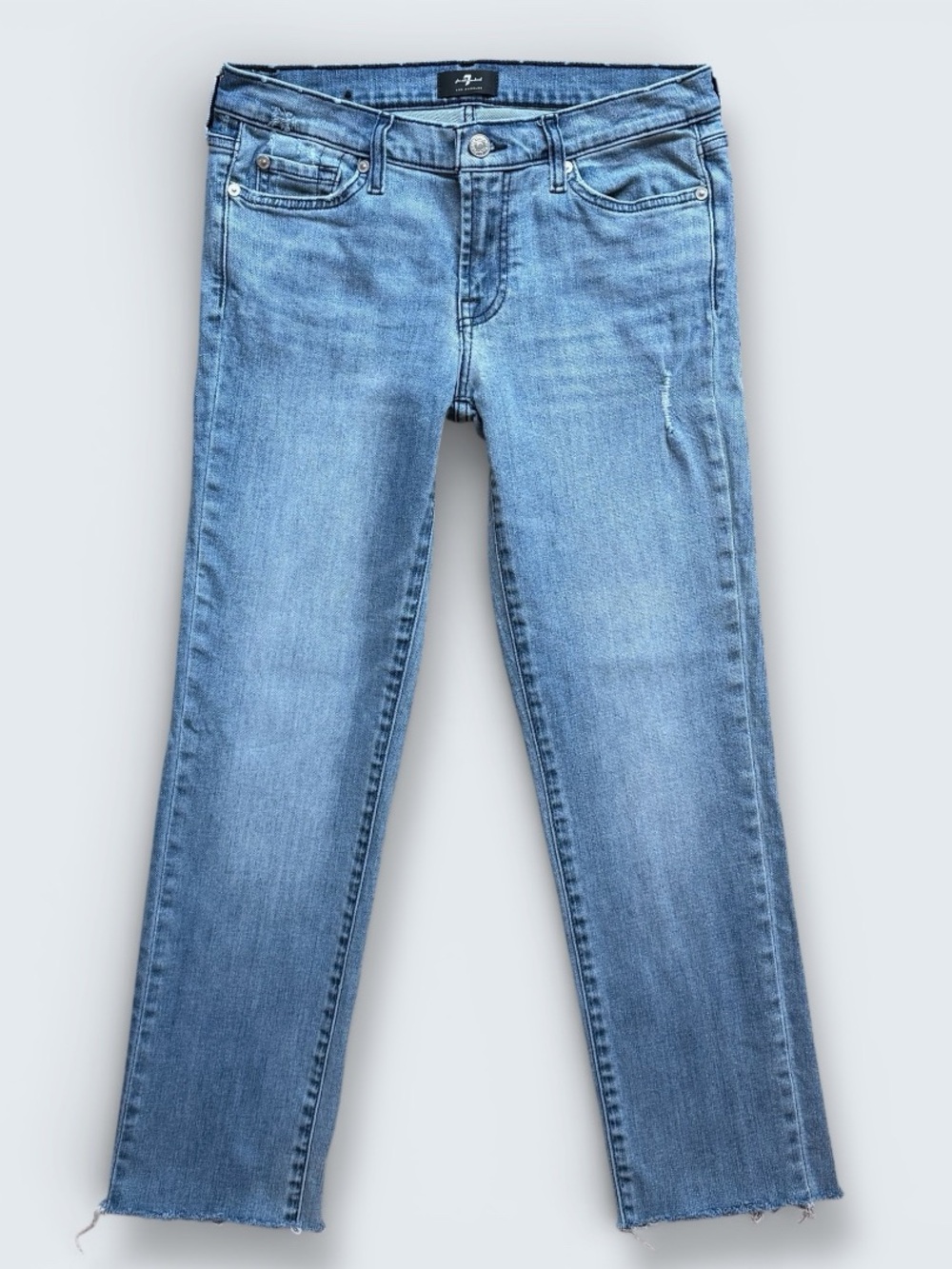 7 For All Mankind Reissue Roxanne Ankle Jeans 29 Raw Hem Ashland Wash